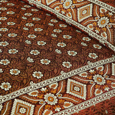 Fire Orange Multani Bed Sheet Set