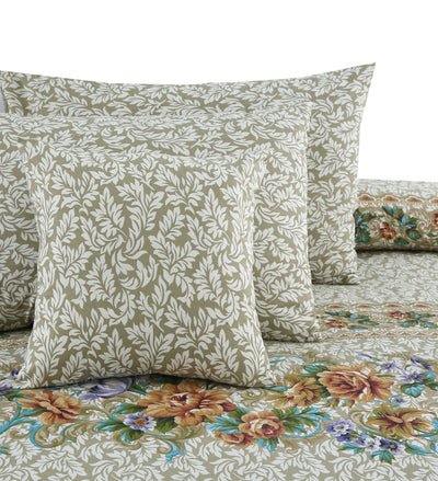 Sea Shell 4Pcs Cotton Printed Bedsheet Set
