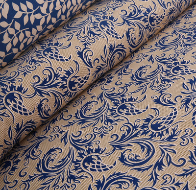 Sea Wave 4Pcs Cotton Printed Bedsheet Set