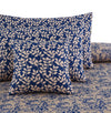 Sea Wave 4Pcs Cotton Printed Bedsheet Set