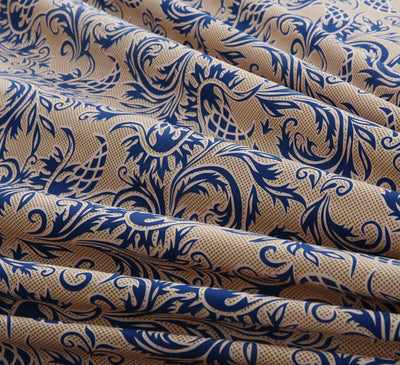 Sea Wave 4Pcs Cotton Printed Bedsheet Set