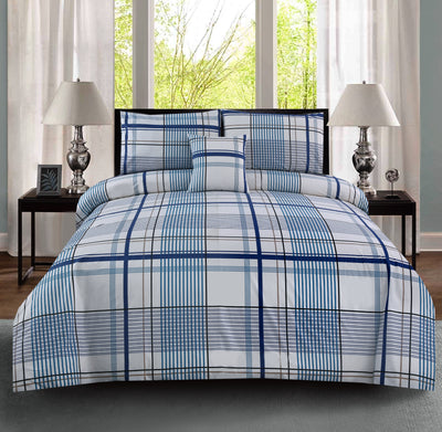 Geometric Pattern 4Pcs Cotton Printed Bedsheet Set