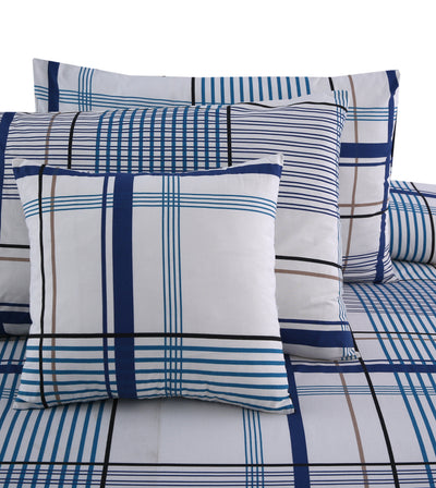 Geometric Pattern 4Pcs Cotton Printed Bedsheet Set