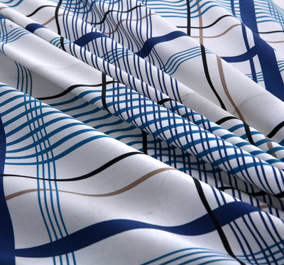 Geometric Pattern 4Pcs Cotton Printed Bedsheet Set