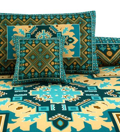 Comfy Chaos 4Pcs Cotton Printed Bedsheet Set