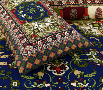 Yawn Yard 4Pcs Cotton Printed Bedsheet Set