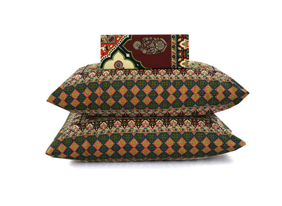 Yawn Yard 4Pcs Cotton Printed Bedsheet Set