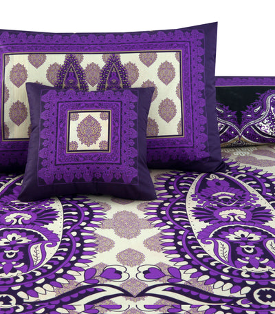 Groovy Luxe 4Pcs Cotton Printed Bedsheet Set