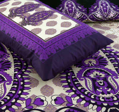 Groovy Luxe 4Pcs Cotton Printed Bedsheet Set
