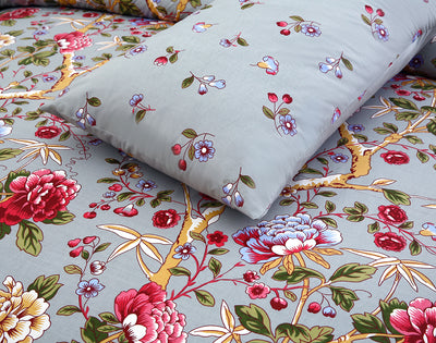 Floral Cotton Printed Bedsheet Set