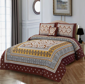 Sandy 4Pcs Cotton Printed Bedsheet Set